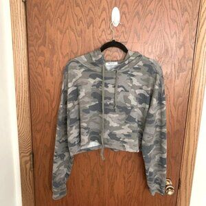 Mikey & Joey Cropped Camo Hoodie